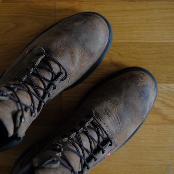 Red Wing 4215 DynaForce 6" Brown Leather Work Boots Men's 13 ASTM Safety Toe - Picture 4 of 9
